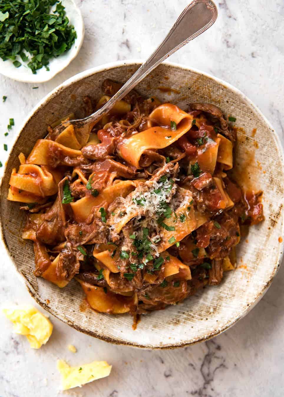 Beef ragù pasta at Da Nonna Italian restaurant in Kuta Lombok