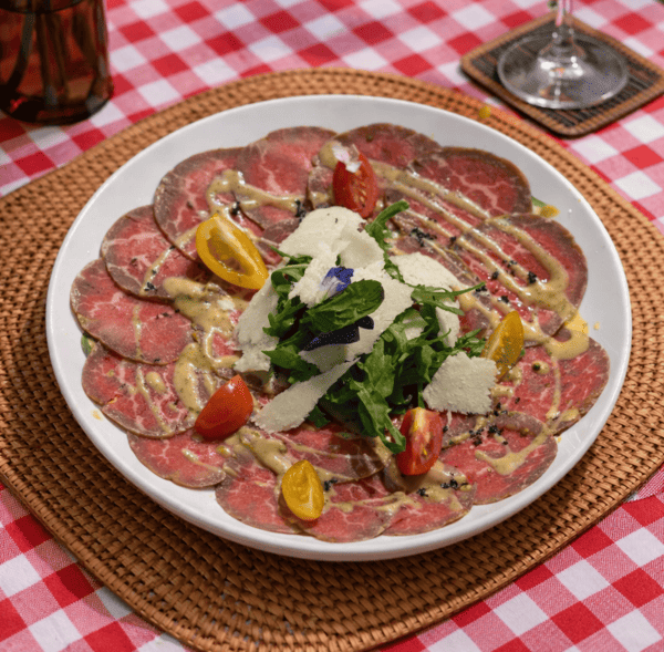 Beef Carpaccio at Da Nonna in Kuta Lombok