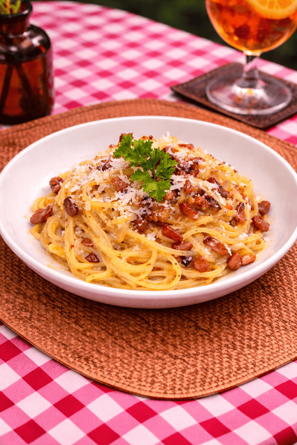 Spaghetti alla Carbonara at Da Nonna in Kuta Lombok